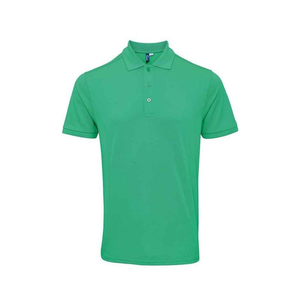 Premier Mens Coolchecker Plus Piqu Polo Shirt / Kelly Green